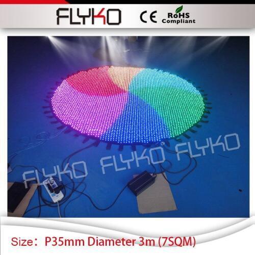 Free shipping round circle P35mm diameter 3m RGB3in1 factory price dj wedding vision light led curtain