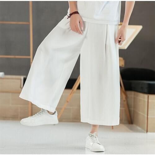2020 Spring Summer new style casual loose pants with pocket thin cotton linen soft pants solid 7 color trousers Plus Size M-8XL