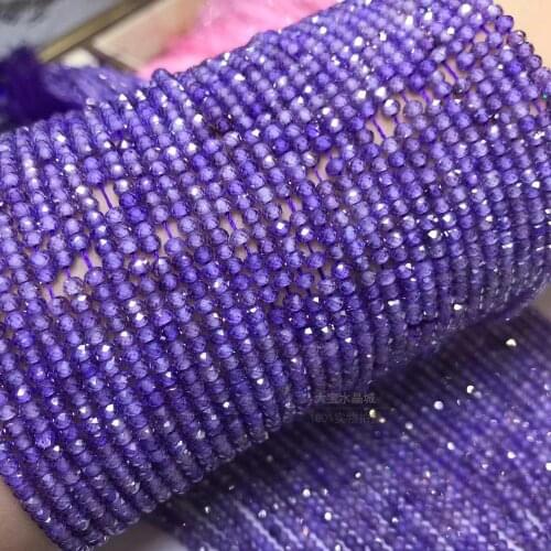 LOOSE BEADS Zircon ROUNDELLE FACERED QUARTZ 2*3mm wholesale for DIY jewelry necklace 36cm