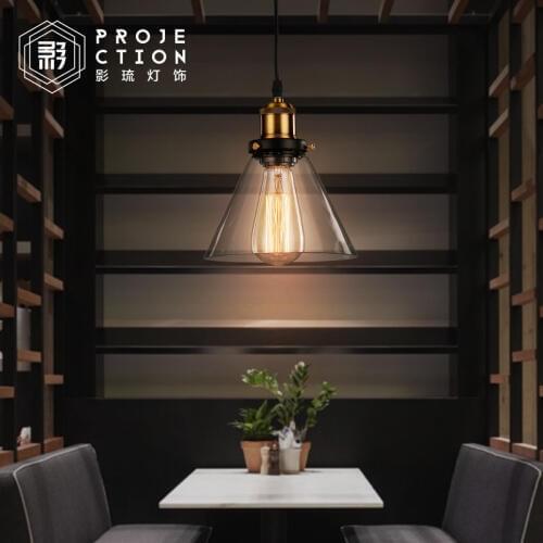 Village loft industrial DIY Restaurant Bar glass pendant lamp