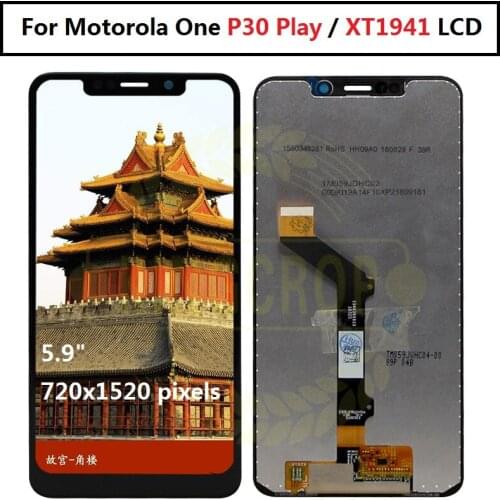 For Motorola for Moto One LCD Display And Touch Screen 5.9'' Assembly For Motorola P30 Play xt1941 LCD For moto p30 play lcd