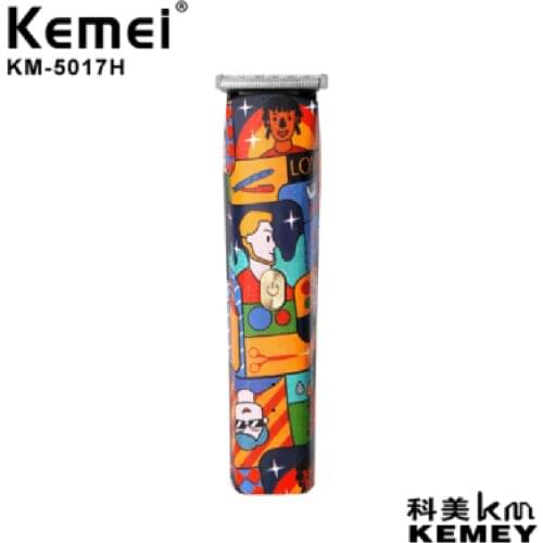 KM-5017H MenS Personalized Graffiti Electric Hair Clipper Waterproof Reciprocating Cordless Shaver USB Rechargeable Haircut
