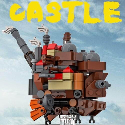 MOC Building Block Maker Movie Anime Classic Walking Castle Creative Assembly Model Kids Toy DIY Build Bricks Birthday Gift