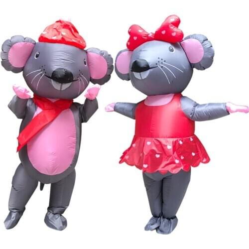 Mouse Inflatable costume cosplay Costumes Halloween Christmas Party Jumpsuit Annual Meeting Performance Dress for Men Women