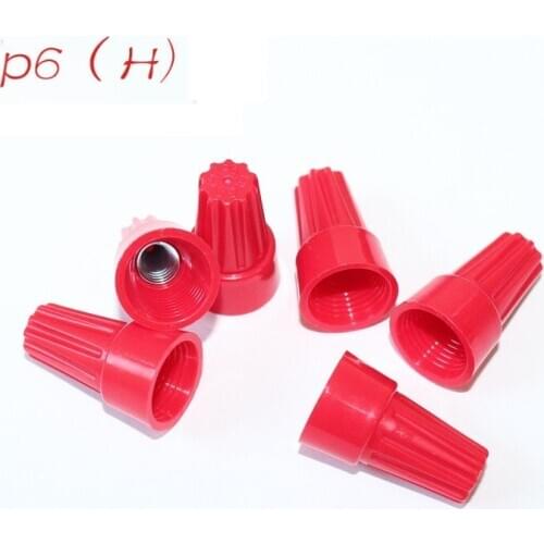 P6(H) RED Spike rotating wire closed terminal lugs press line cap screw-type terminal cap Pressure Line Cap Wire Connectors