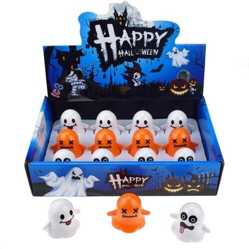 Novelty Fun Winding Spring Winding White Ghost Cute Elf Halloween Christmas Gift Toy