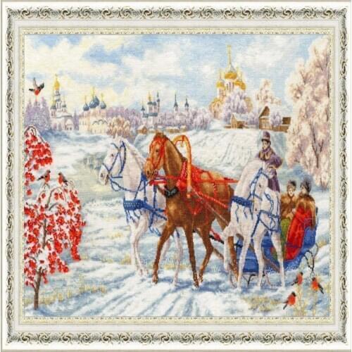 2020 New Design Embroidery Epiphany Frosts Photo to Cross Stitch with 14CT Aida Counted Canvas & Free Shipping for Home Decor