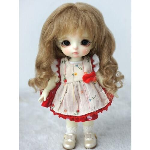 1/12 1/8 Mohair Doll wigs JD162 4-5inch 5-6inch Romantic Sauvage Long wave Lati yellow doll hair