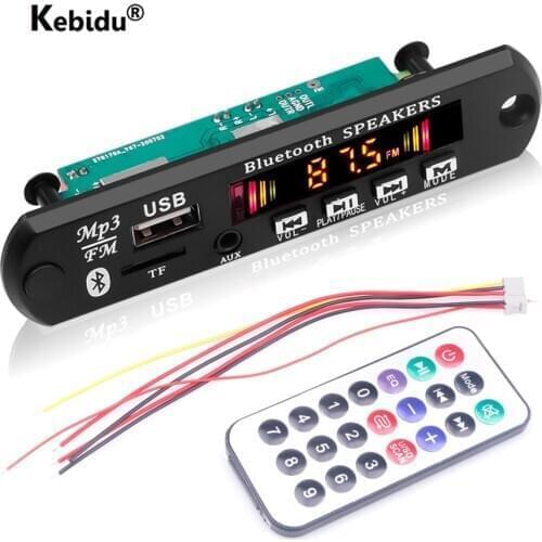 Bluetooth Mp3 Decoder Board 6W Amplifier Wireless Module 12V Car Mp3 Player Audio Accessories Support USB /TF/ FM AUX Recording