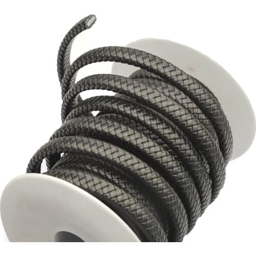 1Meter 10x5mm Genuine Leather Braided Cord String Rope for Bracelet DIY Jewelry Necklace Making Findings Accessories