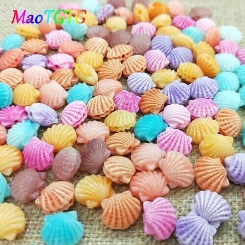 Multi-color Scalloped Coral Beads For Jewelry Making Artcrafts Shell Shape Colorful Coral Beads Hand-made Accessories Wholesale