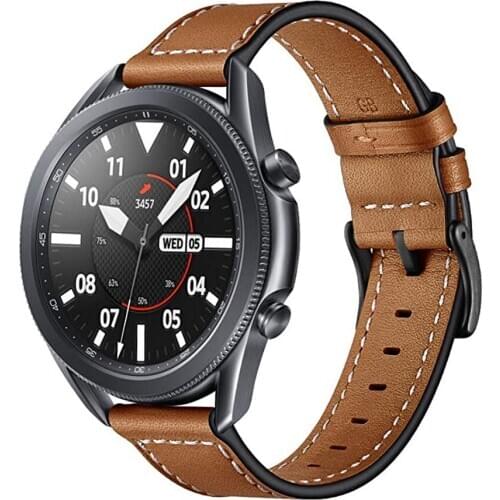 Bands For Samsung Galaxy Watch 46mm Bands Galaxy Watch 3 Bands 22mm Leather Strap For Gear S3 Classic Frontier Huawei Watch GT 2