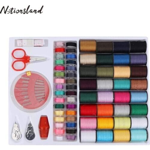 Sewing Kit 64 Spools Assorted Colors Sewing Threads Set for Hand and Machine for Embroidery Quilting Needlework Supplies