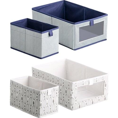 Cube Non-Woven Folding Storage Box for Nursery Underwear Clothes Shirt Toy Organizer Laundry Basket Finishing Bins