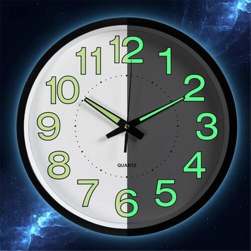 Luminous Wall Clocks Large Clock watch Horloge 3D DIY Acrylic Mirror Stickers Quartz Duvar Saat Klock Modern Mute
