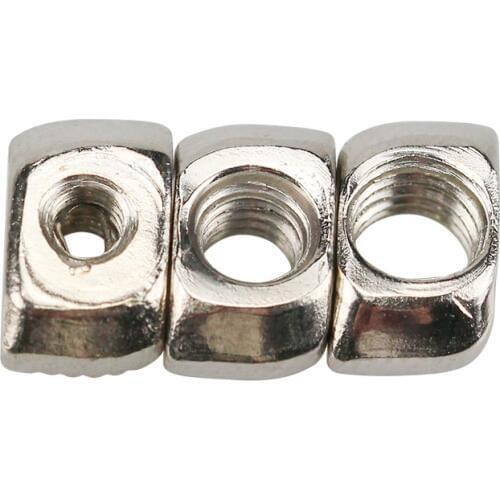 50Pcs M3 M4 M5 Carbon steel T type Nuts T-Nuts Fastener Aluminum Connector For EU Standard 2020 Industrial Aluminum Profile