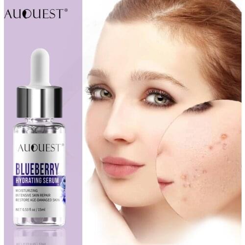 AUQUEST Blueberry Hydrating Face Serum Anti Wrinkle Intensive Skin Repair Moisturizing Shrink Pores Tighten Firming Skin Care