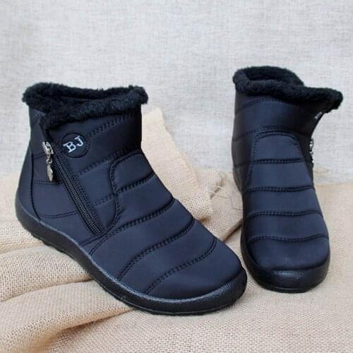 Women boots winter 2021 new Casual shoes woman side zip perankle boots snow boots tube thick waterproof plush snow boots size