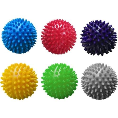 1PC Yoga Studio Spiky Massage Gym Balls Hand Feet Body Stress Reflex Massager Ball 6 Color Safe Silicone Massager Home Fitness