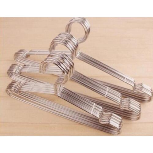 10pcs/lot 40/42/45cm solid stainless steel hanger metal dry clothes rack for adults drying clothes rack