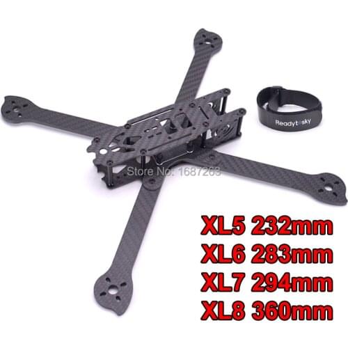 3K Full Carbon Fiber V2 XL5 232mm XL6 283mm XL7 294mm XL8 360mm True X 5 6 7 8 inch FPV Freestyle Frame w/ 4mm arm for RC Racing