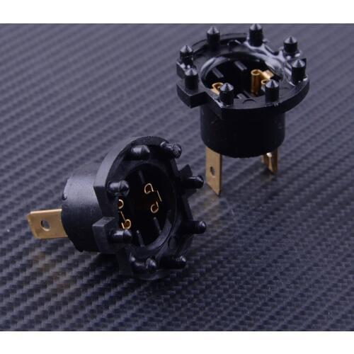 DWCX 2PCS Black Headlight Socket Bulbs Holder Adapters B28V510A3 Fit for Mazda 3 5 Protege Kawasaki Aprilia