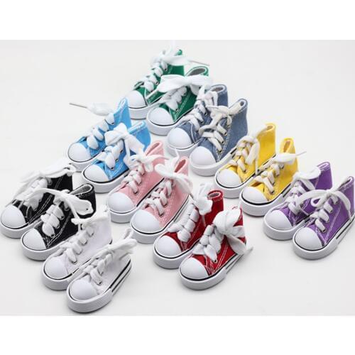 Doll Accessories Assorted Colors 7.5cm Canvas Shoes For 1/3 1/4 BJD Doll & Mini Doll Shoes &16 Inch Sharon doll Boots et016
