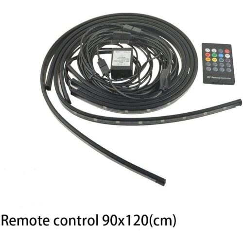 Car RGB Chassis Light Car Exterior Supplies Remote Control Bluetooth Colorful Gradient Chassis Light Modified Led Light 90*1.2cm