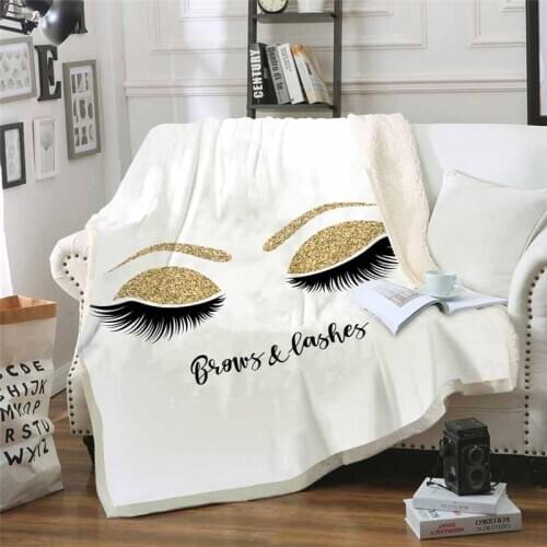 White Gold Eyelash Unicorn Plush Blanket for Beds Sofa Fleece Throw Blanket Bedclothes Bedspread Thick Best Weighted Blankets