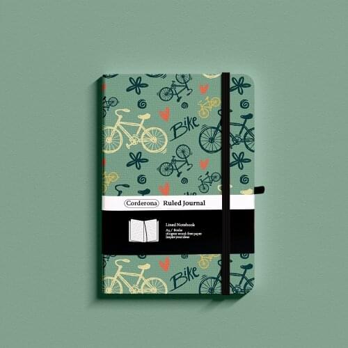 Vintage Bike, A5 Dotted Notebook, 100gsm Hard Cover, Dot Grid Journal, Travel Planner Diary