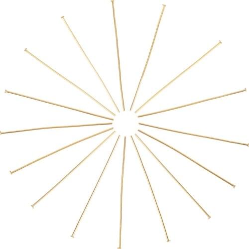 200Pcs Stainless Steel Flat Head Pins Findings Headpins For Jewelry Earrings Bracelet Beaded Making Accessories 50x1.7x0.7mm