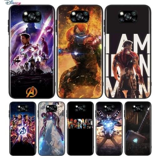 Iron Man Marvel Avengers For Xiaomi Poco X3 NFC M2 X2 F2 F3 C3 M3 F1 Pro Mi Play Mix 3 A3 A2 A1 6 Lite Soft Phone Case
