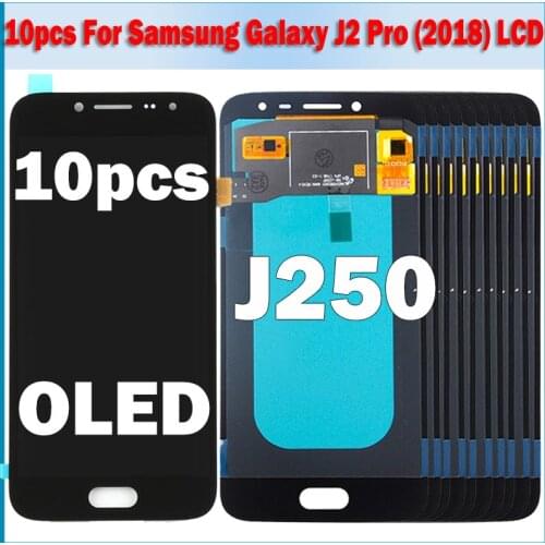 Wholesale 10pcs For Samsung Galaxy J2 Pro 2018 J250 SM-J250 Touch Screen Digitizer Assembly For Samsung j2Pro J250F LCD Display