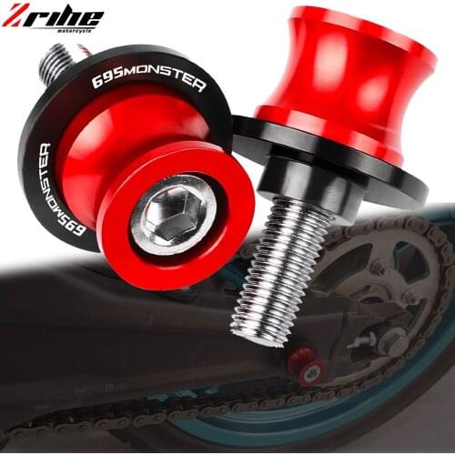 For DUCATI 695MONSTER MONSTER 695 2007-2019 2020 6MM 8MM Swing Arm Sliders Motorcycle CNC Swingarm Spools Stand Screws Slider