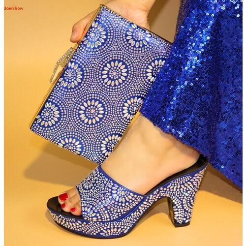 Doershow newshoes and bag set Italian shoe with matching bag best selling ladies matching shoe and bag Italy shoe and bag HBV1-3