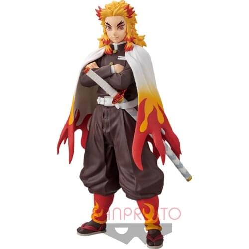 2021 17cm Japanese original anime figure Demon Slayer Rengoku Kyoujurou action figure collectible model toys for boys