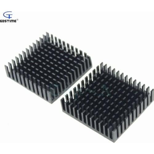 Gdstime 100 pcs/lot 40x40x11mm Aluminum Heatsink Cooling Heat Sink for LED Power Memory Chip IC Transistor