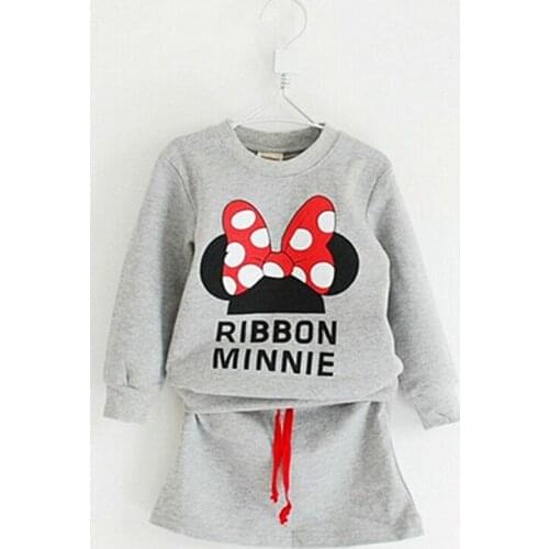 Disney baby clothes set Autumn Girls clothing Minnie bow skirt suit children suit children suit wholesale childrens skirt suits