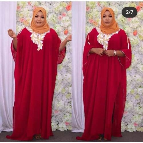 Two Peice Set New African Dashiki Womens Clothing Abaya Stylish Muslim Dubai Dribbling Embroidered Sequins Long Dress Free Size