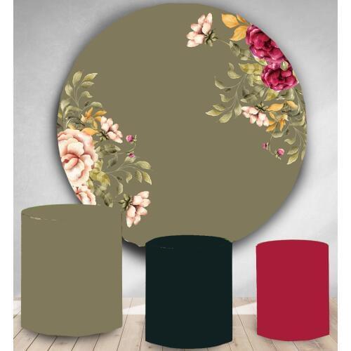 Circle backdrop round background wedding bridal shower birthday party decor studio baby shower cake candy table cover YY-125