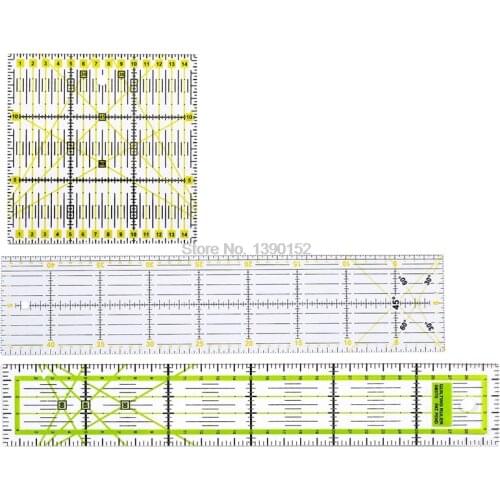 20set 3Pcs/Set Acrylic Fabric Cloth Ruler for Patchwork DIY Sewing Quilting Yardstick Cutting Craft Scale Drawing Tools Ruler