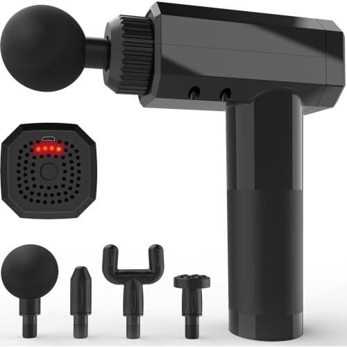 Body Massager Fascial Gun 3-Level Variable Frequency Vibration Muscle Massage Gun Muscle Massager for Pain Relief 4 Massage Head