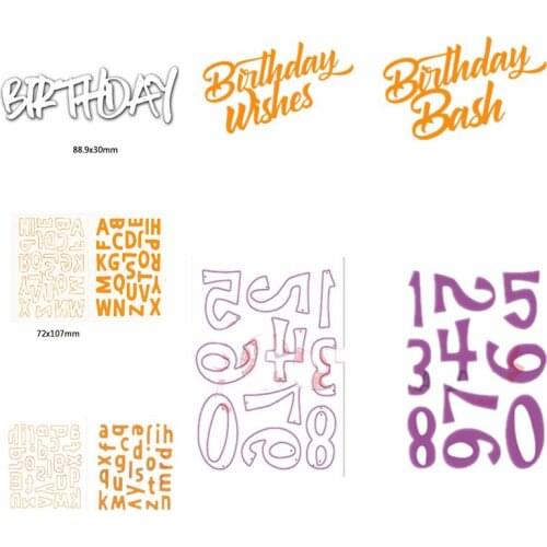 Birthday Word Number Metal Cutting Dies Stencil DIY Paper Card Album Making Scrapbooking Template Embossing Crafts New Dies 2019