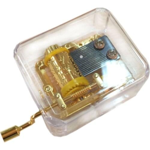 Lovely Music Box DIY Craft Vintage Musical Gold Hand Castle In The Sky Happy Birthday