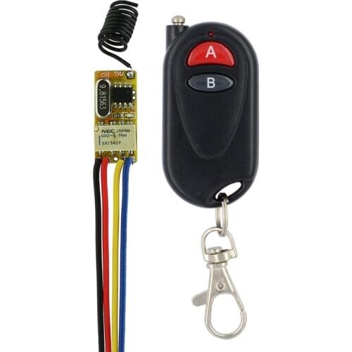 DC 3.7V 5V 6V 7V 9V 12V Mini Relay Wireless Switch Remote Control Power LED Lamp Controller Micro Receiver Transmitter System
