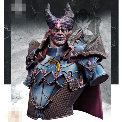 1/12 Resin Model Bust GK ZHOOR THE LORD OF HAVOC Horns warrior Science fiction theme Unassembled and unpainted kit