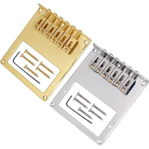 A Set Humbuckers Mount Hole Roller Saddle Guitar Bridge for electric guitar accessories parts gold & sliver color choosed