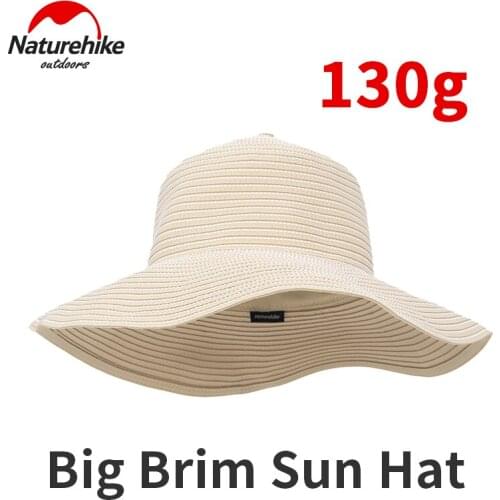 Naturehike Unisex Solid Color Fisherman Hat 9.5cm Widened Brim Summer Sunscreen Fold Beach Cap Outdoor Leisure Bucket Hats