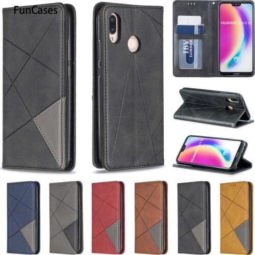 Nova 3E Simple Mobile Phone Cases For estojo Huawei Nova 3E sFor Huawei telefoon P20 Lite Casa PU Leather Phone Bag Aksesuar