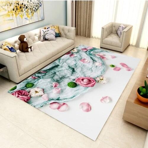 New Chinese art flower living room from bed carpet anti slip earth carpet zebino floor childrens carpet kitchen area carpet